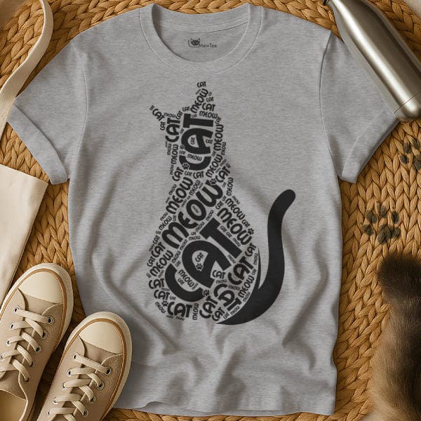 MewTee Gray / S Cat Graphic Shirt | Cat Tee
