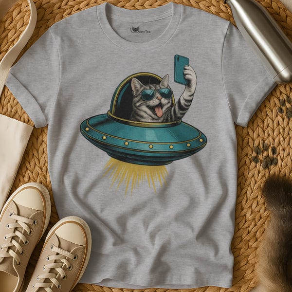 MewTee Gray / S Cat Selfie Shirt | Cat Tee