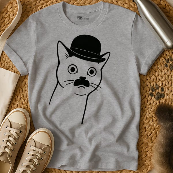 MewTee Gray / S Charlie Chaplin Shirt | Cat Tee