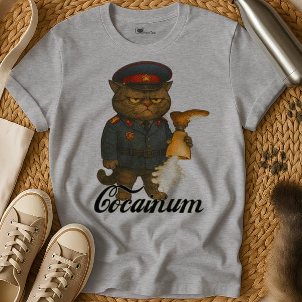 MewTee Gray / S Cocainum Shirt | Cat Tee