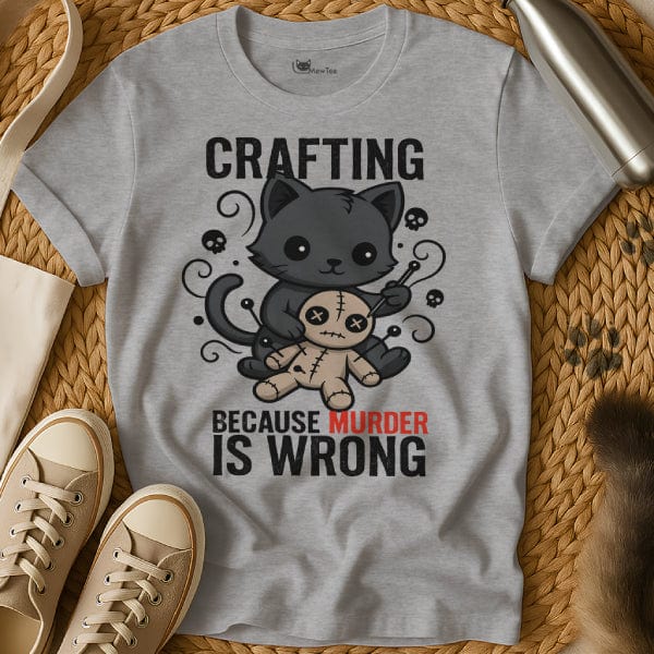 MewTee Gray / S Crafting Shirt | Cat Tee