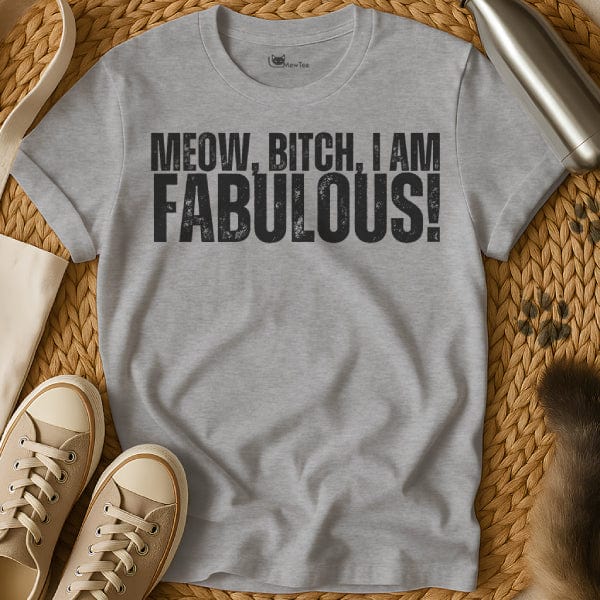MewTee Gray / S I Am Fabulous Shirt | Cat Tee