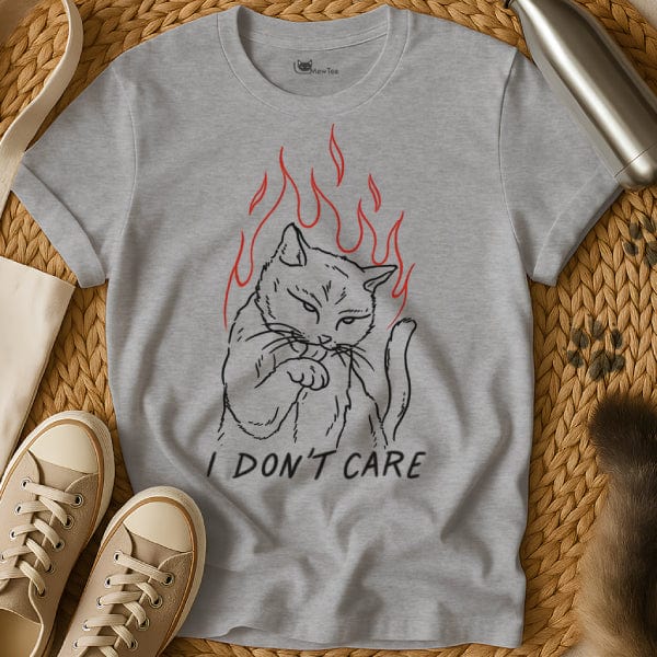MewTee Gray / S I Don’t Care Shirt | Cat Tee