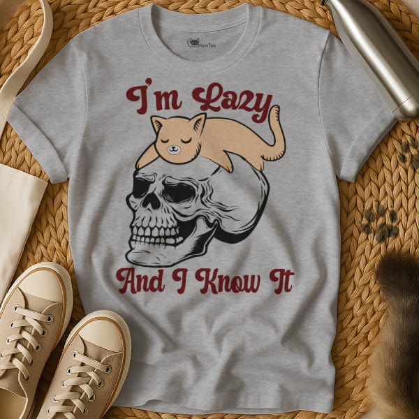 MewTee Gray / S Lazy Shirt | Cat Tee