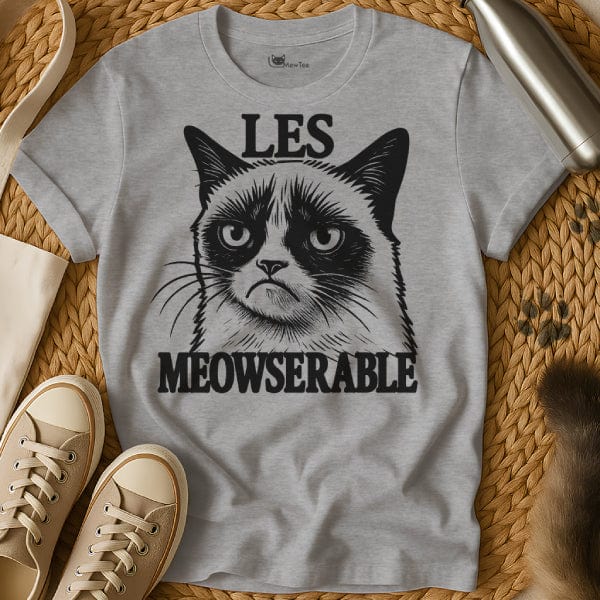 MewTee Gray / S Les Miserables Shirt | Cat Tee