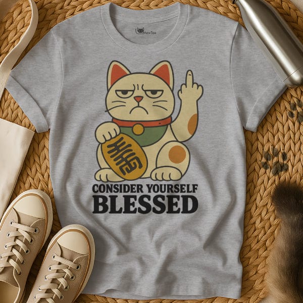 MewTee Gray / S Maneki Neko Shirt | Cat Tee