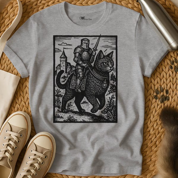 MewTee Gray / S Medieval Cat Tee