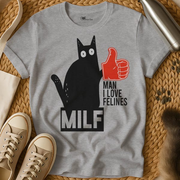 MewTee Gray / S MILF Shirt | Cat Tee