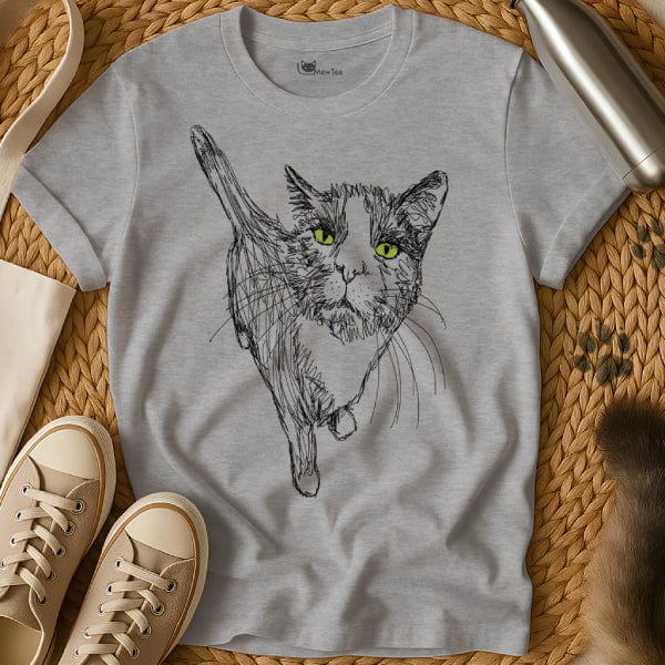 MewTee Gray / S Minimalist Cat Shirt | Cat Tee