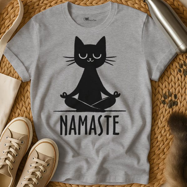 MewTee Gray / S Namaste T-Shirt | Cat Tee