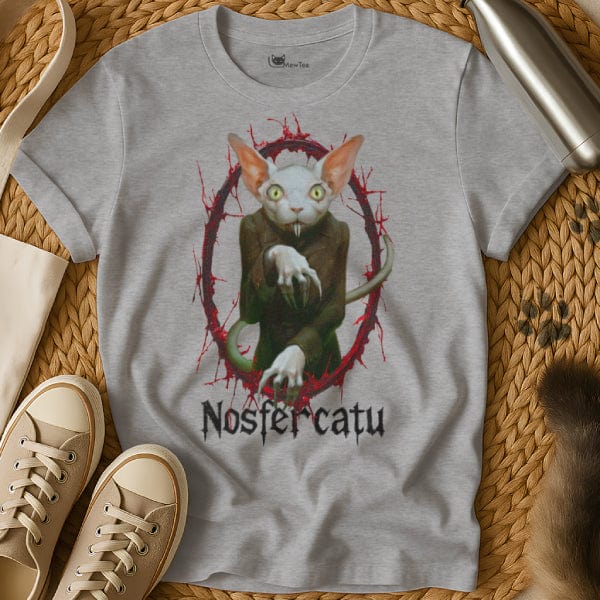 MewTee Gray / S Nosferatu Shirt | Cat Tee