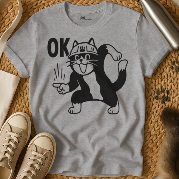 MewTee Gray / S OK Shirt | Cat Tee