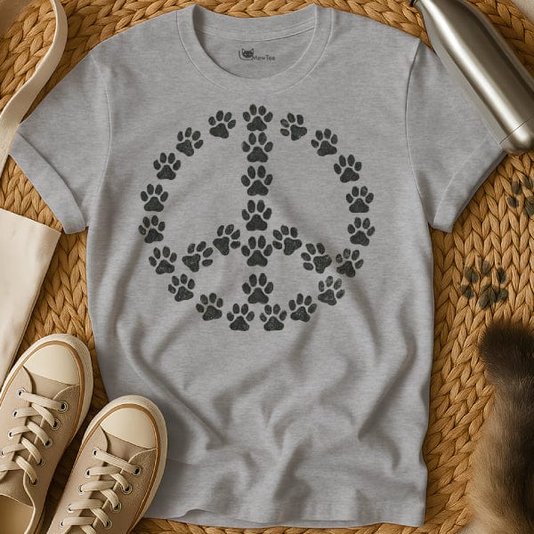 MewTee Gray / S Peace Shirt | Cat Tee