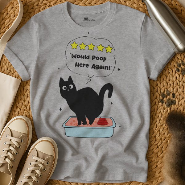MewTee Gray / S Poop Shirt | Cat Tee