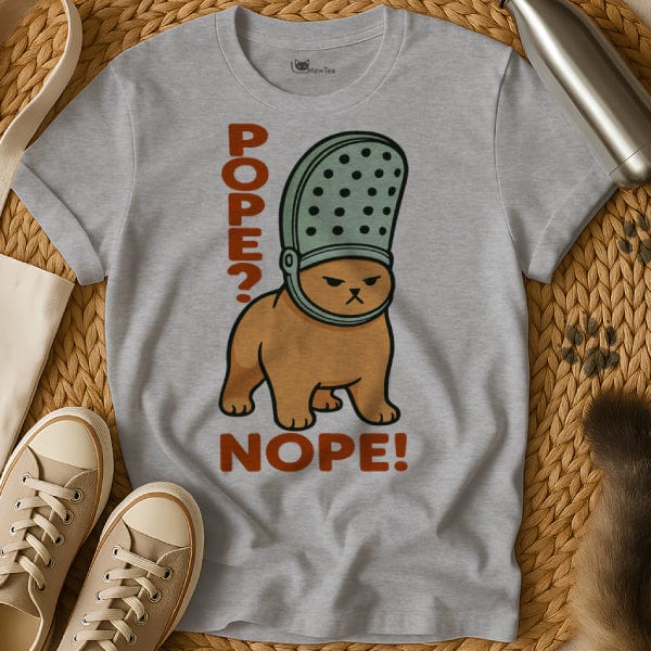 MewTee Gray / S Pope Shirt | Cat Tee