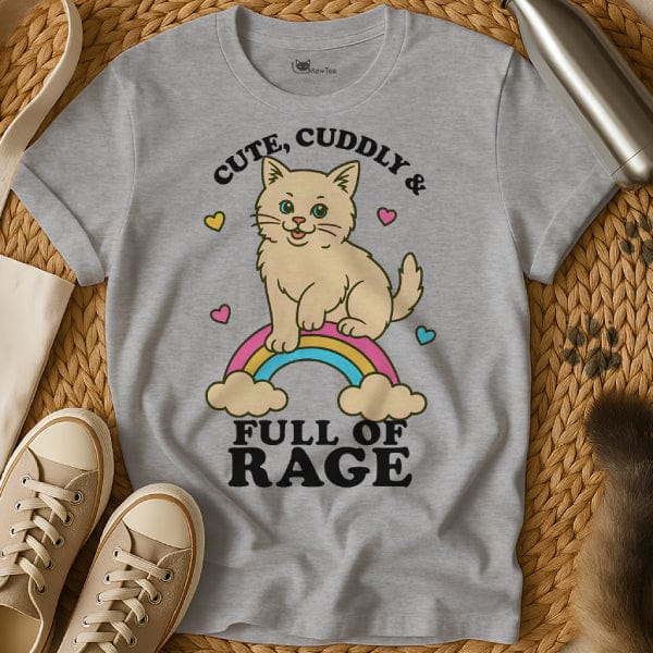 MewTee Gray / S Rage T Shirt | Cat Tee