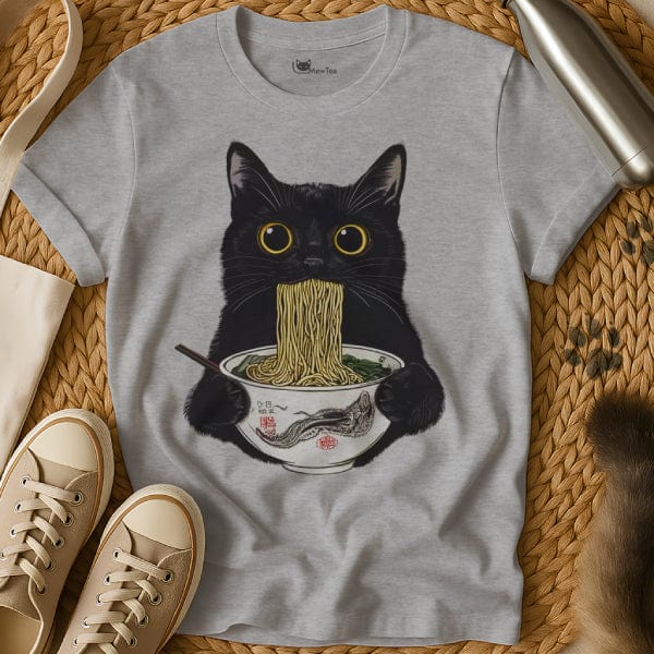 MewTee Gray / S Ramen Cat Shirt | Cat Tee