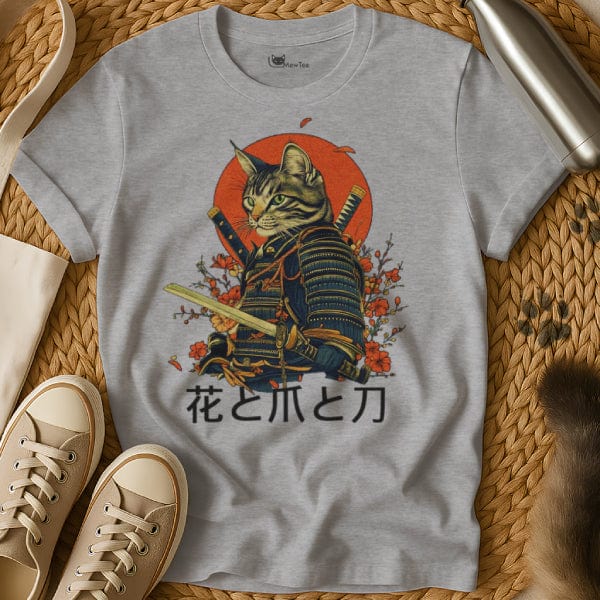 MewTee Gray / S Samurai Cat Shirt | Cat Tee