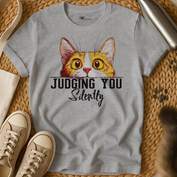 MewTee Gray / S Silently Judging You | Cat Tee