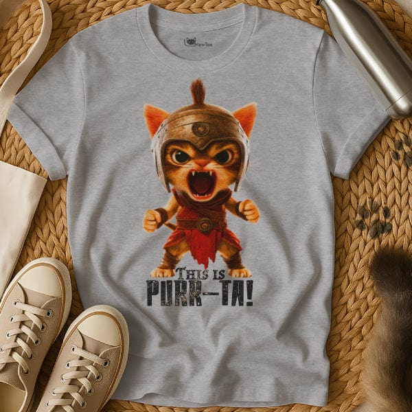 MewTee Gray / S Spartan T Shirt | Cat Tee