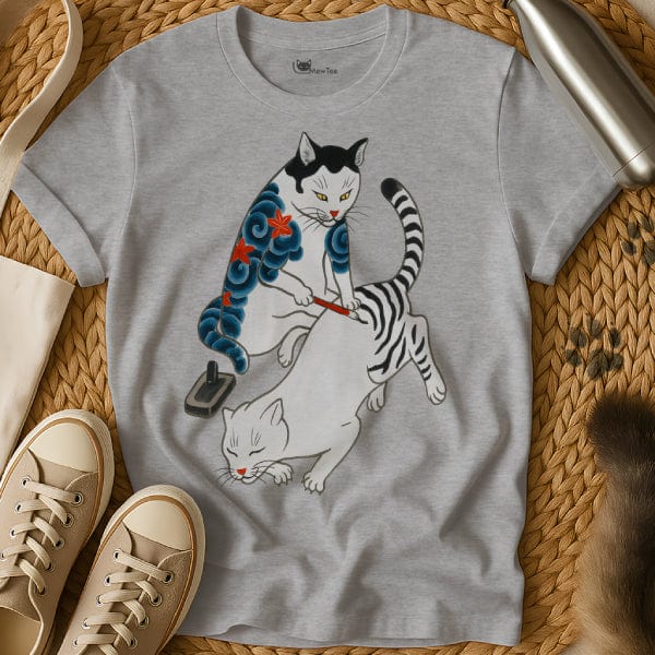 MewTee Gray / S Tattoo Shirt | Cat Tee
