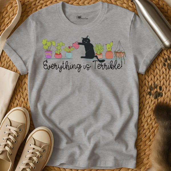 MewTee Gray / S Terrible Shirt | Funny Cat Tee