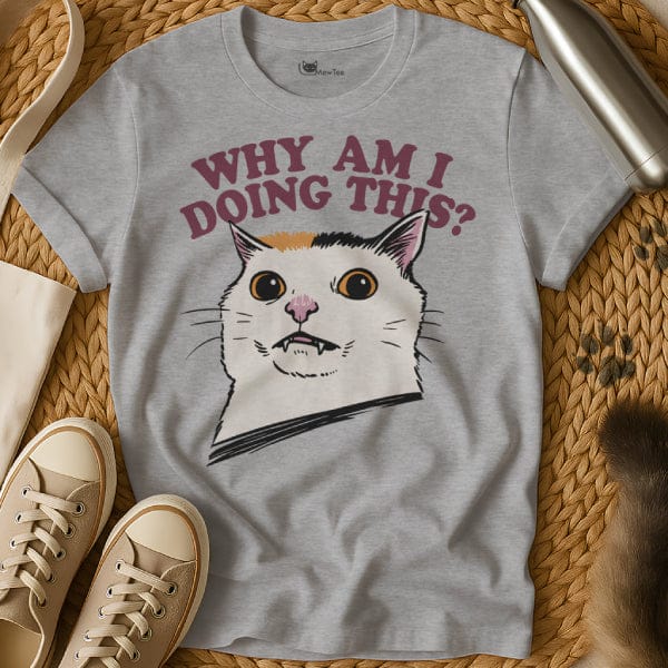 MewTee Gray / S Why Am I Doing This Tee