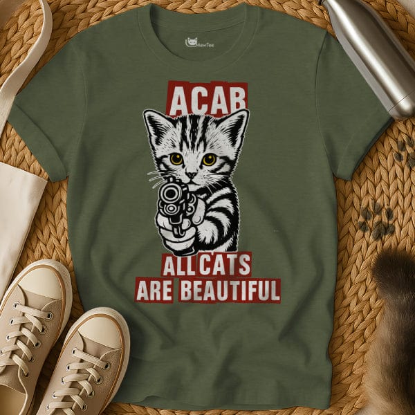 MewTee Military Green / S ACAB Shirt | Cat Tee