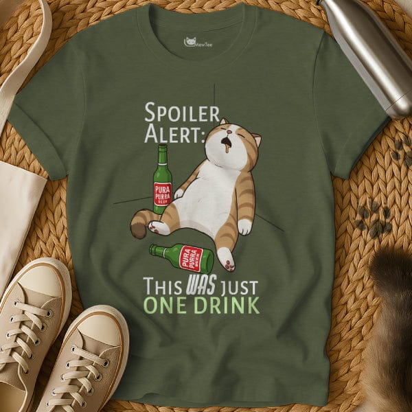 MewTee Military Green / S Alcohol Shirt | Cat Tee