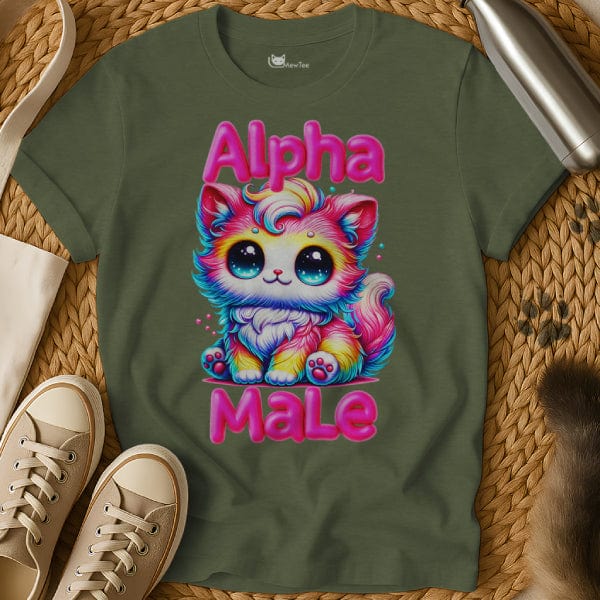 MewTee Military Green / S Alpha Male Shirt | Cat Tee