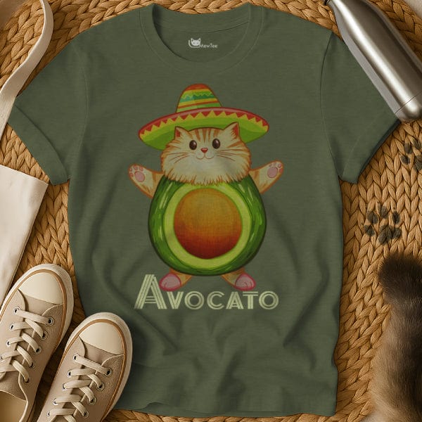 MewTee Military Green / S Avocato Shirt | Cat Tee