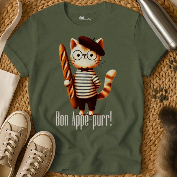 MewTee Military Green / S Baguette Shirt | Cat Tee