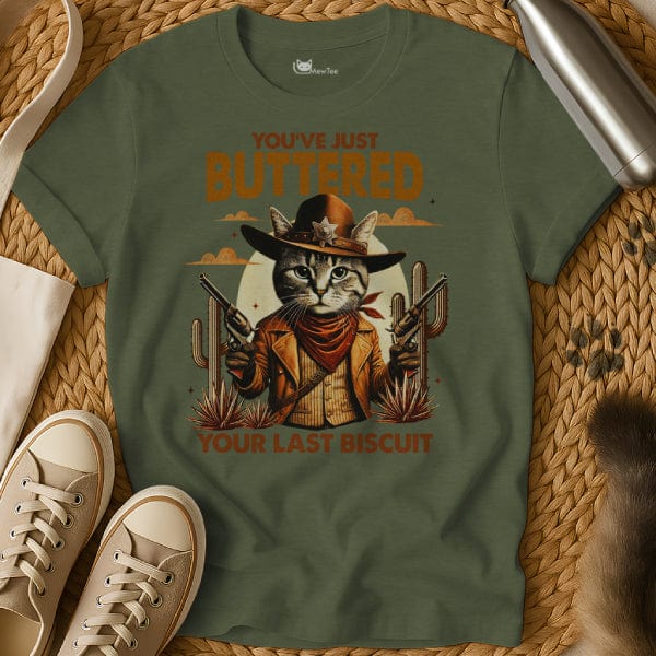 MewTee Military Green / S Biscuit Shirt | Cat Tee