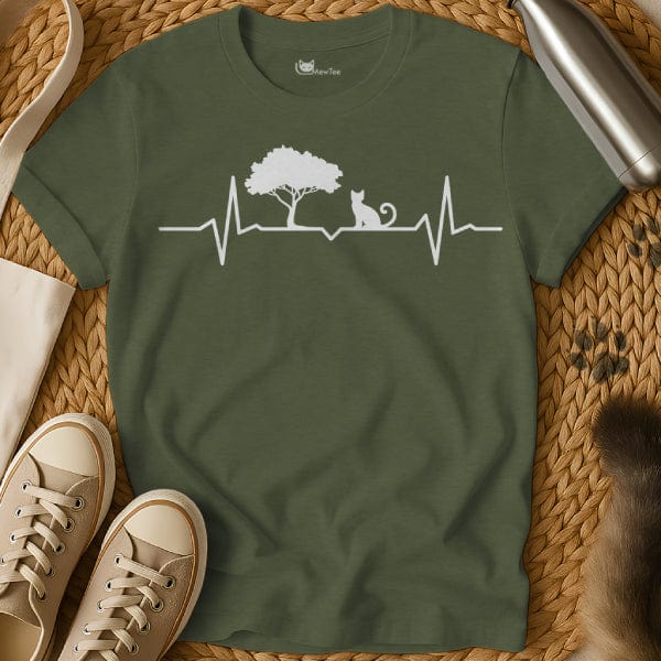 MewTee Military Green / S Bonsai Cat Shirt | Cat Tee