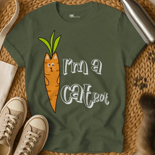 MewTee Military Green / S Carrot Shirt | Funny Cat Tee