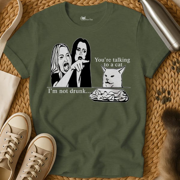 MewTee Military Green / S Cat Meme Shirt | Cat Tee