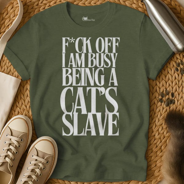 MewTee Military Green / S Cat Slave Shirt | Cat Tee