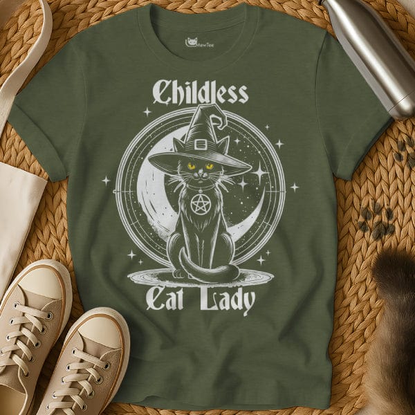 MewTee Military Green / S Childless Cat Lady Shirt | Cat Tee
