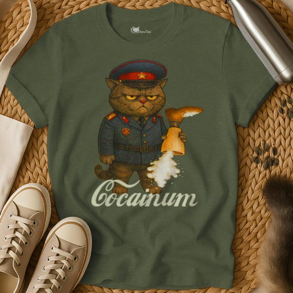 MewTee Military Green / S Cocainum Shirt | Cat Tee