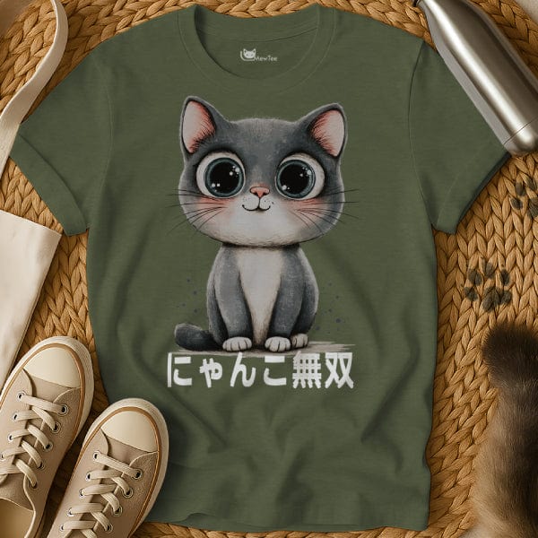 MewTee Military Green / S Cute Cat Shirt | Cat Tee