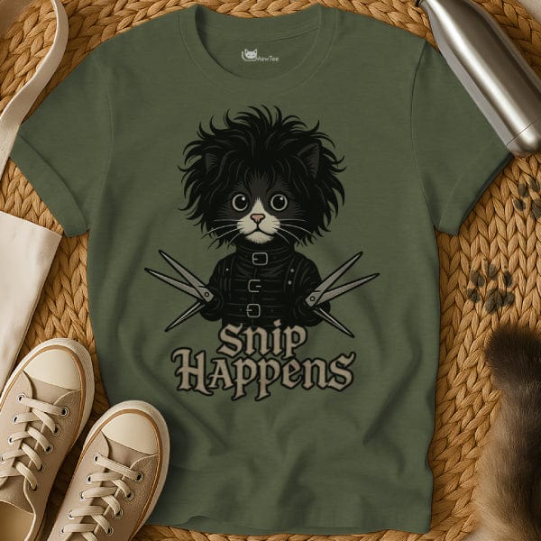 MewTee Military Green / S Edward Scissorhands Shirt | Cat Tee