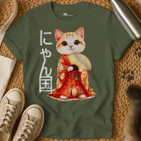 MewTee Military Green / S Geisha Shirt | Cat Tee