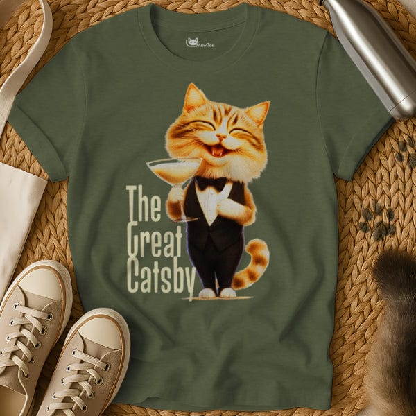 MewTee Military Green / S Great Gatsby Shirt | Cat Tee