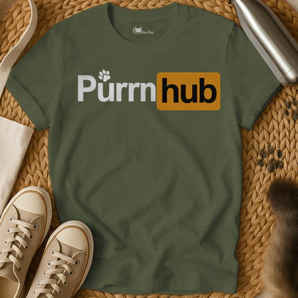 MewTee Military Green / S Hub T Shirt | Cat Tee
