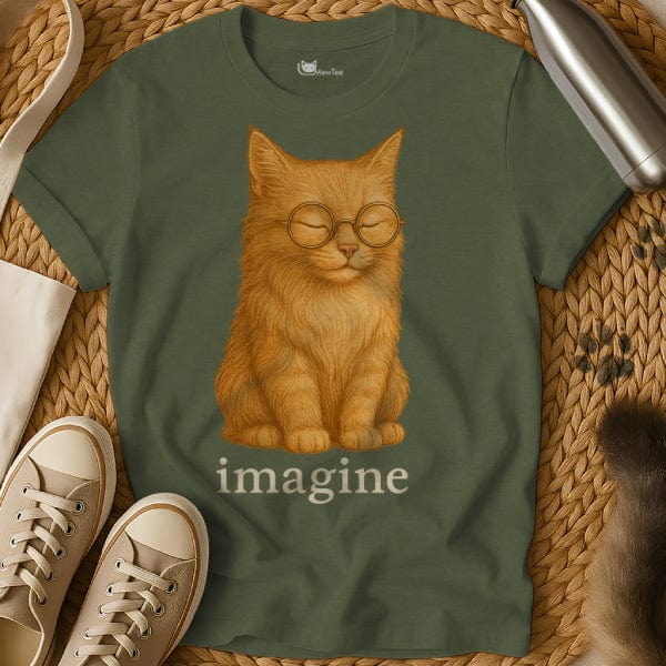 MewTee Military Green / S Imagine T Shirt | Cat Tee
