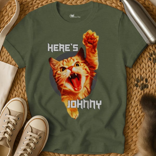 MewTee Military Green / S Johnny Shirt | Cat Tee