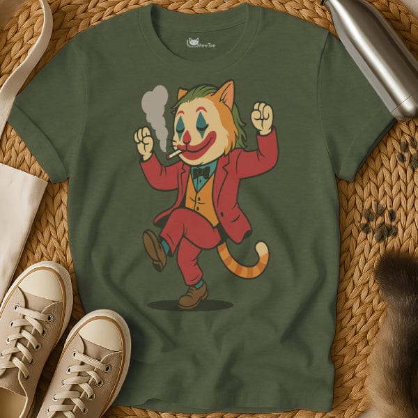 MewTee Military Green / S Joker T Shirt | Cat Tee