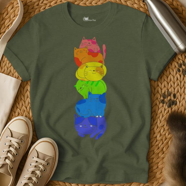MewTee Military Green / S Kawaii Cat Shirt | Cat Tee