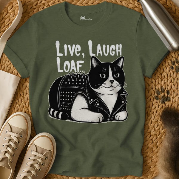 MewTee Military Green / S Loaf Cat Meme Tee