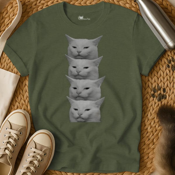 MewTee Military Green / S Meme Cats Tee